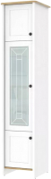 Шкаф-пенал с витриной Stolline Тифани со стеклом / СТЛ.305.11 (дуб небраска/белый) - 