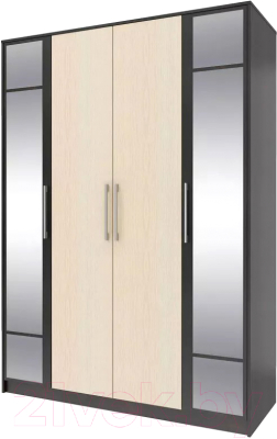 Шкаф Stolline Элиза 4-х дверный с зеркалом / СТЛ.138.10 (венге/дуб молочный)
