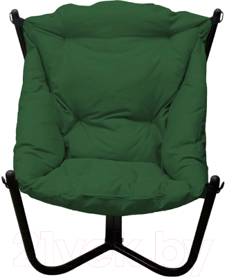 Кресло садовое M-Group Чил / 12360404 (черный/зеленая подушка)