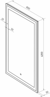 Зеркало Континент Mercury Led 80x120 (с многофункциональной панелью)