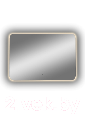 Зеркало Континент Burzhe Led 100x70 (с бесконтактным сенсором, часами, теплая подсветка)