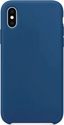 Чехол-накладка Case Liquid для iPhone X (синий кобальт)