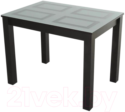 Обеденный стол Stolline Ривьера-1 (венге/белый/венге квадраты)