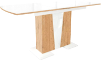 Обеденный стол Stolline Фрегат (белый/дуб катания/стекло) - 
