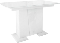 Обеденный стол Stolline Фрегат (белый/стекло белое) - 