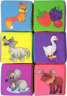 Развивающий игровой набор Учитель-Канц Кубики. Животные и их питание / 4630061310068 (6шт) -
