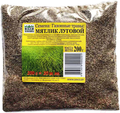 Семена газонной травы VDV Seeds Мятлик луговой (200г)