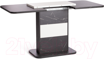 Обеденный стол Tetchair Smart 105-140x68.6х75 (мрамор блэк роял/белый)