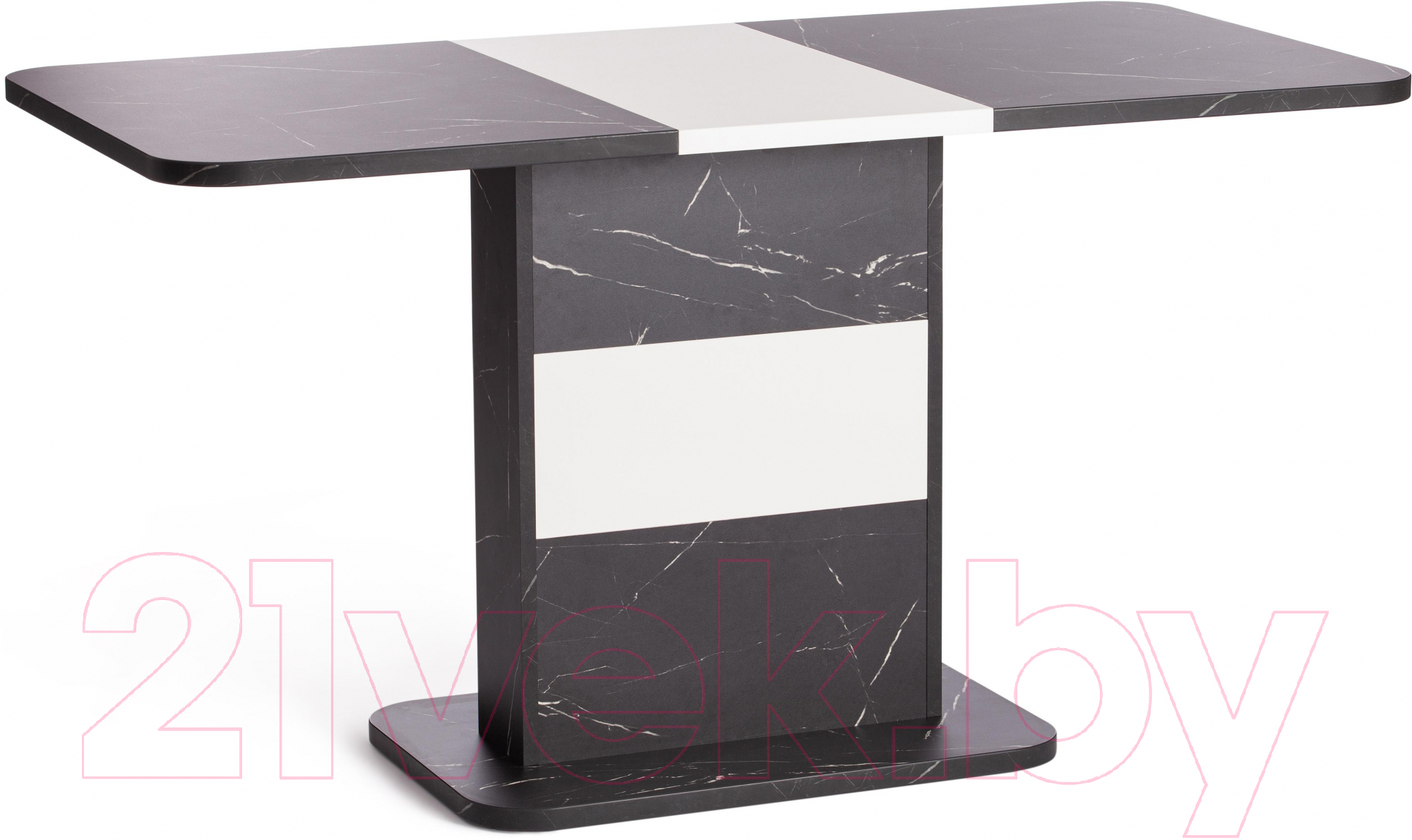 Обеденный стол Tetchair Smart 105-140x68.6х75 (мрамор блэк роял/белый) — фото 4