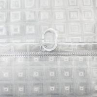 Шторка-занавеска для ванны Вилина Кристалл Peva. 3D квадраты / 7179-10313-1 (180x180, прозрачный) - 