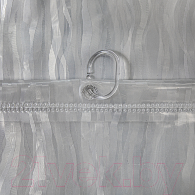 Шторка-занавеска для ванны Вилина Кристалл Peva. Водопад / 7179-10017-7 (180x180, серый)