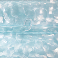 Шторка-занавеска для ванны Вилина Кристалл Peva. Пузыри / 7179-10018-2 (180x180, голубой) - 