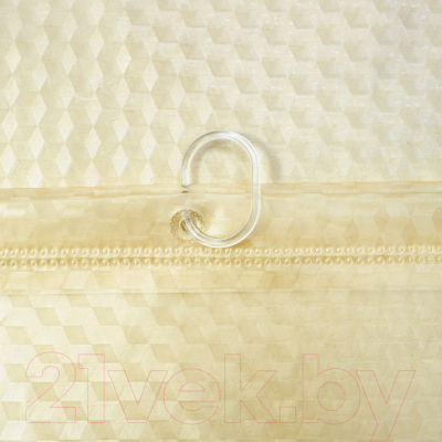 Шторка-занавеска для ванны Вилина Кристалл Peva. Куб / 7179-10019-8 (180x180, золото)