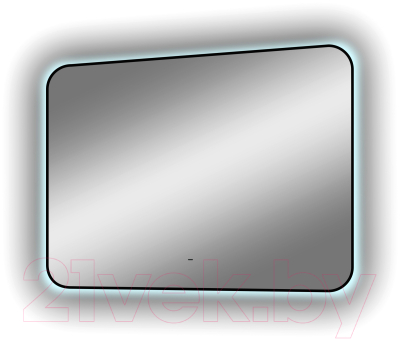 Зеркало Континент Torry Led 80x70 (с подсветкой, бесконтактным сенсором, черной окантовкой, функция антизапотевания)