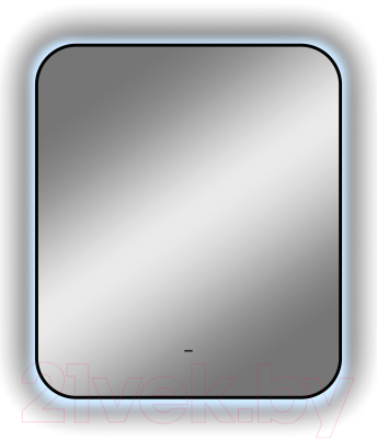 Зеркало Континент Torry Led 60x70 (со сменой цвета подсветки, бесконтактным сенсором, черной окантовкой)