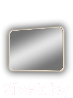 Зеркало Континент Burzhe Led 100x70 (с LCD часы с сенсорными кнопками и подогревом, холодная подсветка)