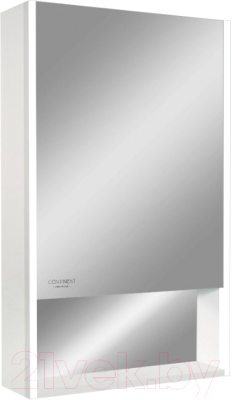 Шкаф с зеркалом для ванной Континент Filit Led 50x80 (правый, белый)