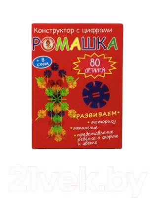 Изображение товара Конструктор Учитель-Канц Логический. Ромашка / 4680088301044 (80эл)