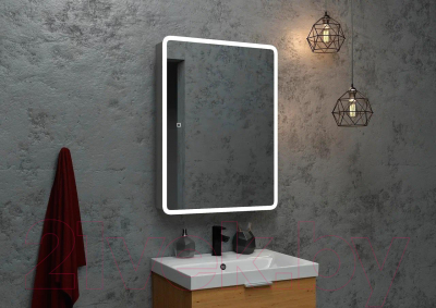 Шкаф с зеркалом для ванной Континент Emotion Led 60x80 (с бесконтактным сенсором, нейтральная подсветка)