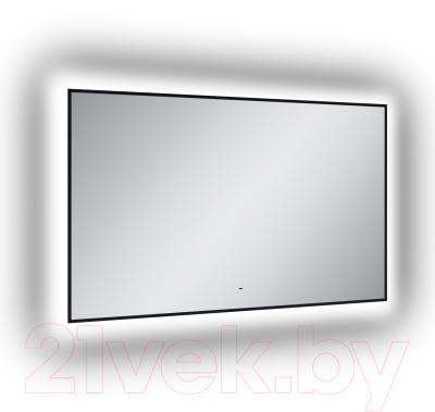 Зеркало Континент Amer Led 120x70 (С бесконтактным сенсором, функция антизапотевания, черный, нейтральная подсветка)
