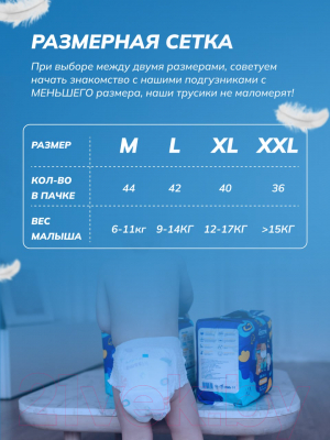 Подгузники-трусики детские Kissme Premium Pants XL 12-17кг (40шт)