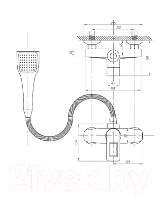 Душевой гарнитур Fauzt FZs-W17