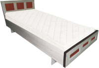 Односпальная кровать Mio Tesoro М1 КР-017.11.02-01 70x186 с матрасом Letto (дуб сонома) - 