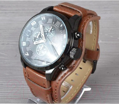 Часы наручные мужские Skmei 9165 (черный/коричневый)