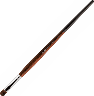 Кисть для рисования Escoda Versatil. Синтетика овальная №22 / S3046-22 (темно-коричневый) - 