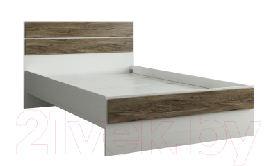 Полуторная кровать Евва Венеция ВН-1200 (бодега белый/ясень орландо)