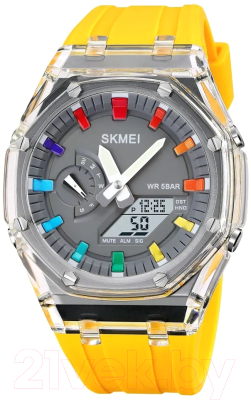 Часы наручные унисекс Skmei 2100 (желтый)