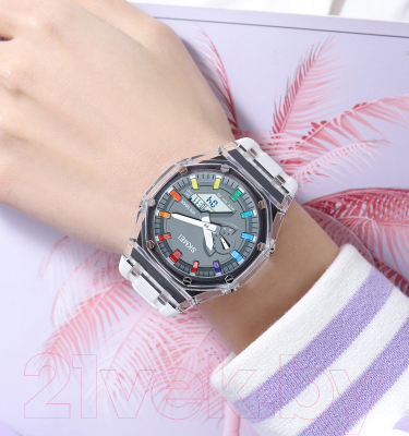 Часы наручные унисекс Skmei 2100 (светло-серый)