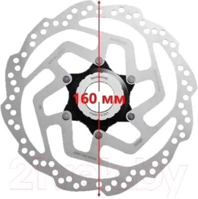 Тормозной диск для велосипеда Shimano RT10 160мм C.Lock с Lock Ring / 31012035