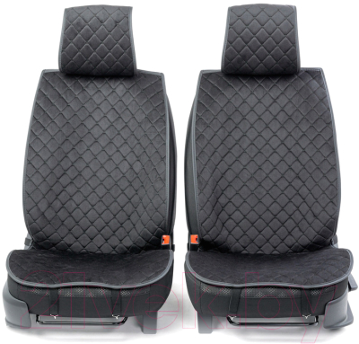 Комплект накидок на автомобильные сиденья Car Performance CUS-1012 BK/BK (черный)