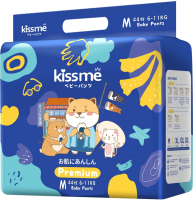 Подгузники-трусики детские Kissme Premium Pants M 6-11кг (44шт) - 
