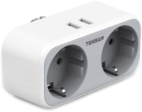 Электроразветвитель Tessan TS-321-DE (серый) - 
