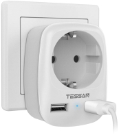 Электроразветвитель Tessan TS-611-DE (серый) - 