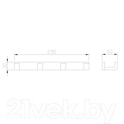 Планка для крючков Abber Westen AA1751 (хром)