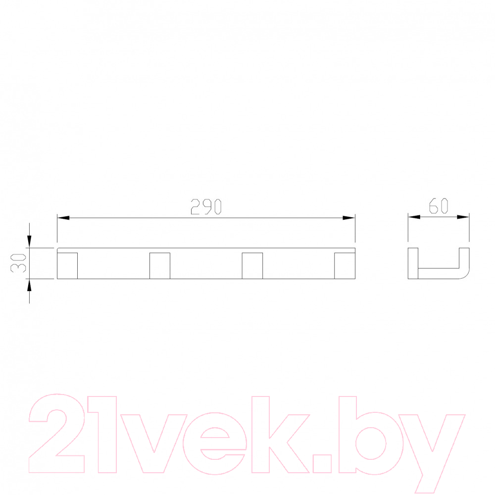 Планка для крючков Abber Westen AA1751B