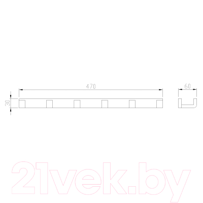 Планка для крючков Abber Westen AA1752 (хром)