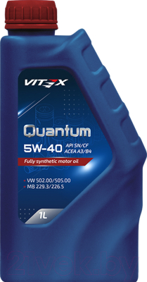 Моторное масло Vitex Quantum 5W40 A3/B4 / v301601 (1л)
