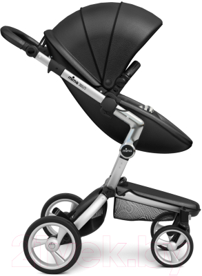 Детская универсальная коляска Mima Xari 4G Silver 2 в 1 (Black/Black&White)