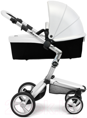 Детская универсальная коляска Mima Xari 4G Silver 2 в 1 (Snow White/Hot Magenta)