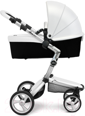 Детская универсальная коляска Mima Xari 4G Silver 2 в 1 (Snow White/Black&White)