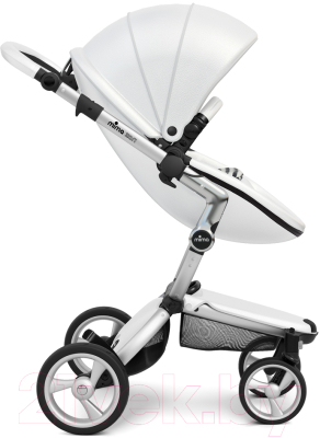 Детская универсальная коляска Mima Xari 4G Silver 2 в 1 (Snow White/Black&White)