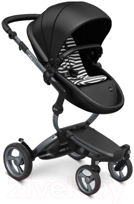 Детская универсальная коляска Mima Xari 4G Graphite Grey 2 в 1 (Black/Black&White)