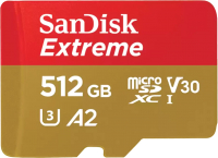 Карта памяти SanDisk Extreme microSDXC 512GB (SDSQXAV-512G-GN6MA) - 