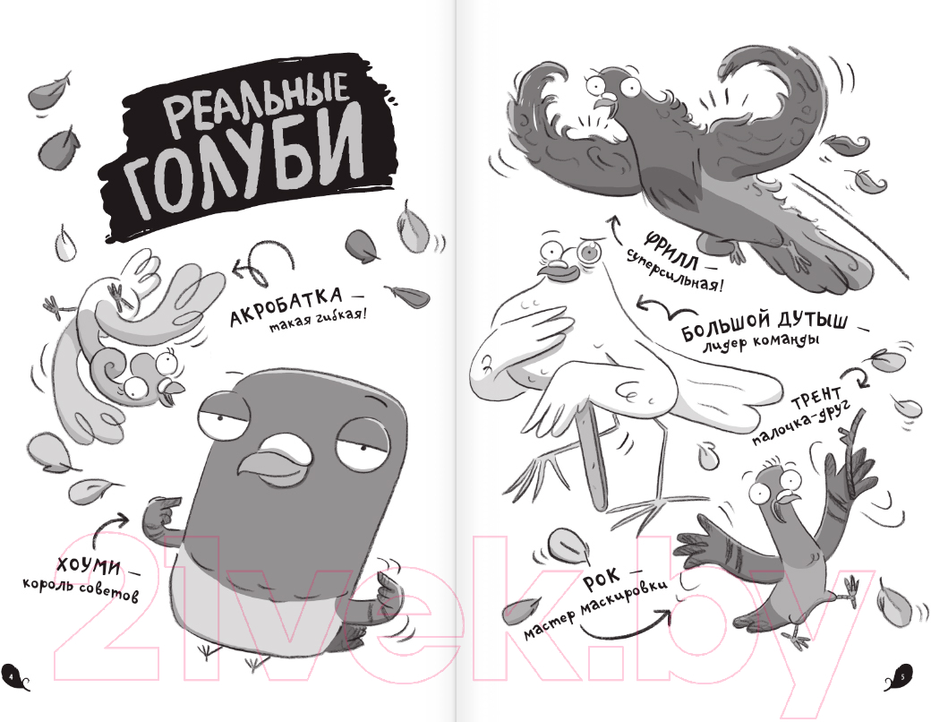 Комикс АСТ Реальные голуби не боятся опасностей (Макдональд Э., Вуд Б.) — фото 3