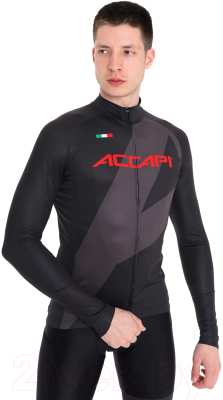 Велоджерси Accapi Long Sleeve Shirt Full Zip / B0021-05 (XXL, черный)