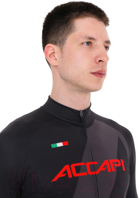 Велоджерси Accapi Long Sleeve Shirt Full Zip / B0021-05 (XXL, черный)